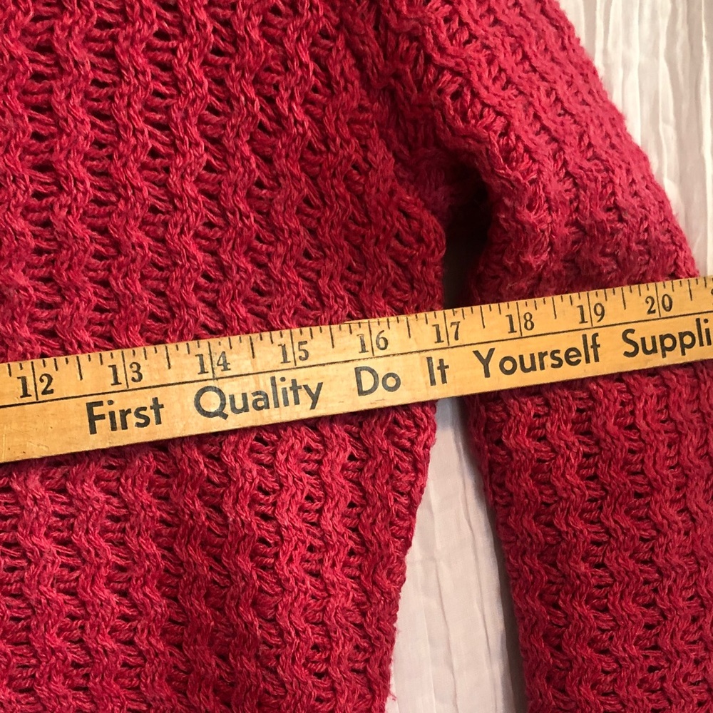 BANANA REPUBLIC size small pink cranberry turtle neck sweaters thick chunky - Picture 10 of 11